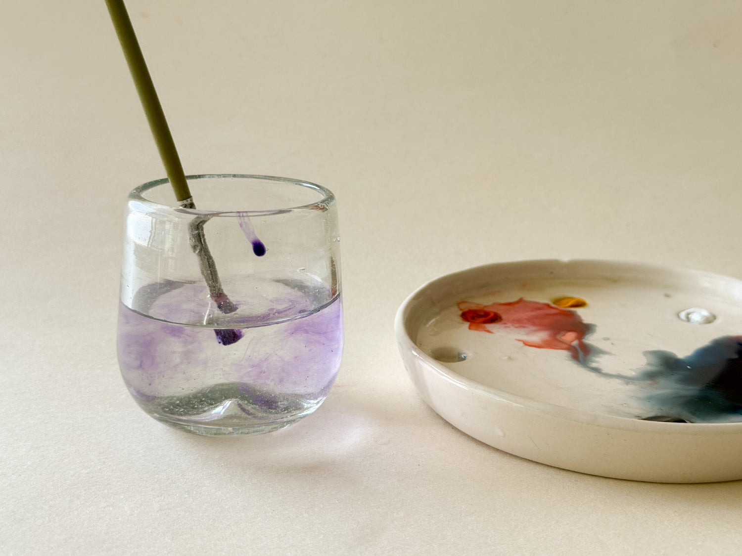 Vaso para agua - Acuarela