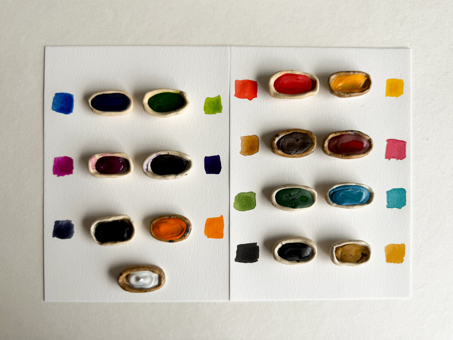 Mini cuencos de acuarela