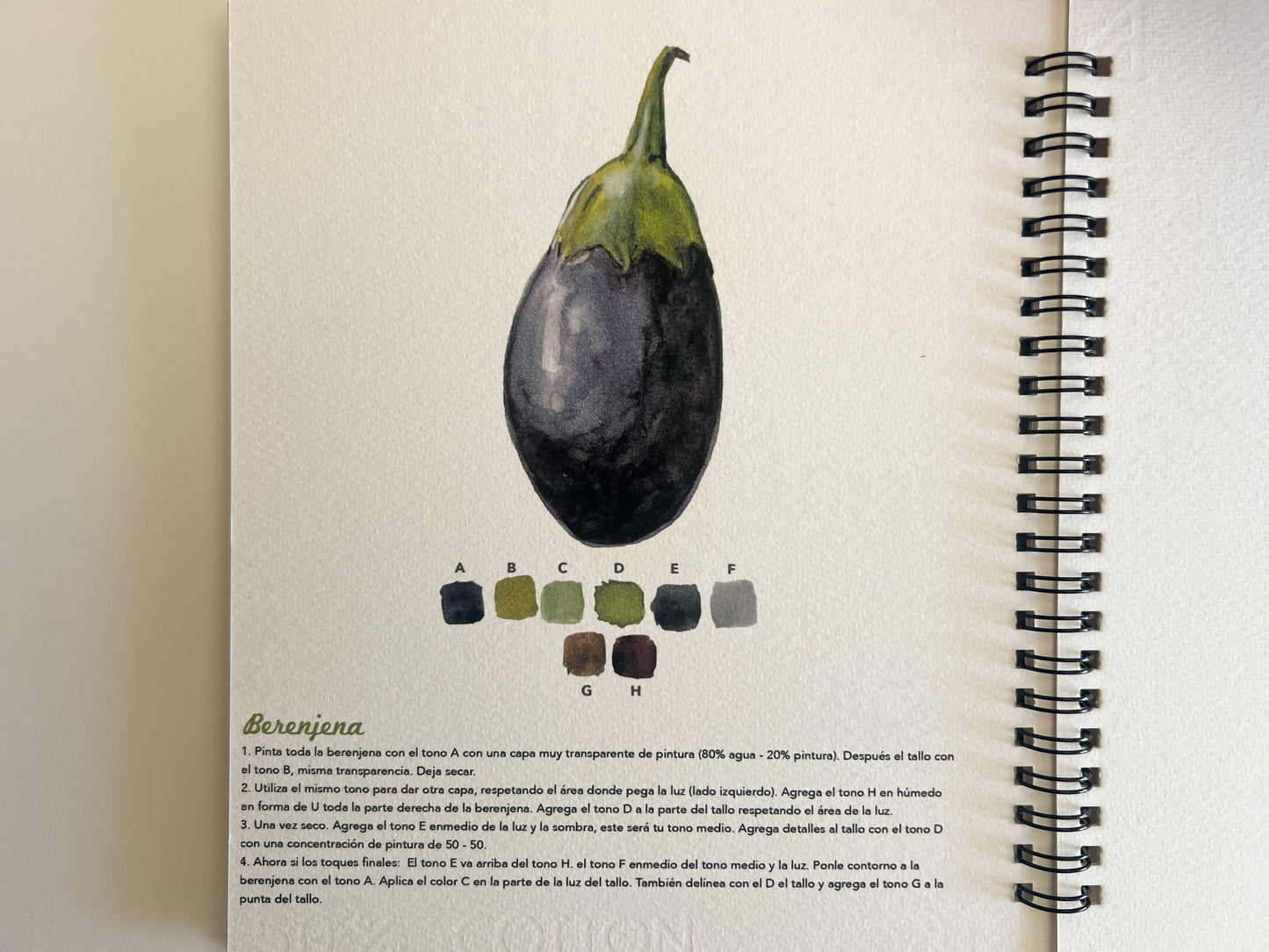 Sketchbook de acuarela: Frutas & verduras